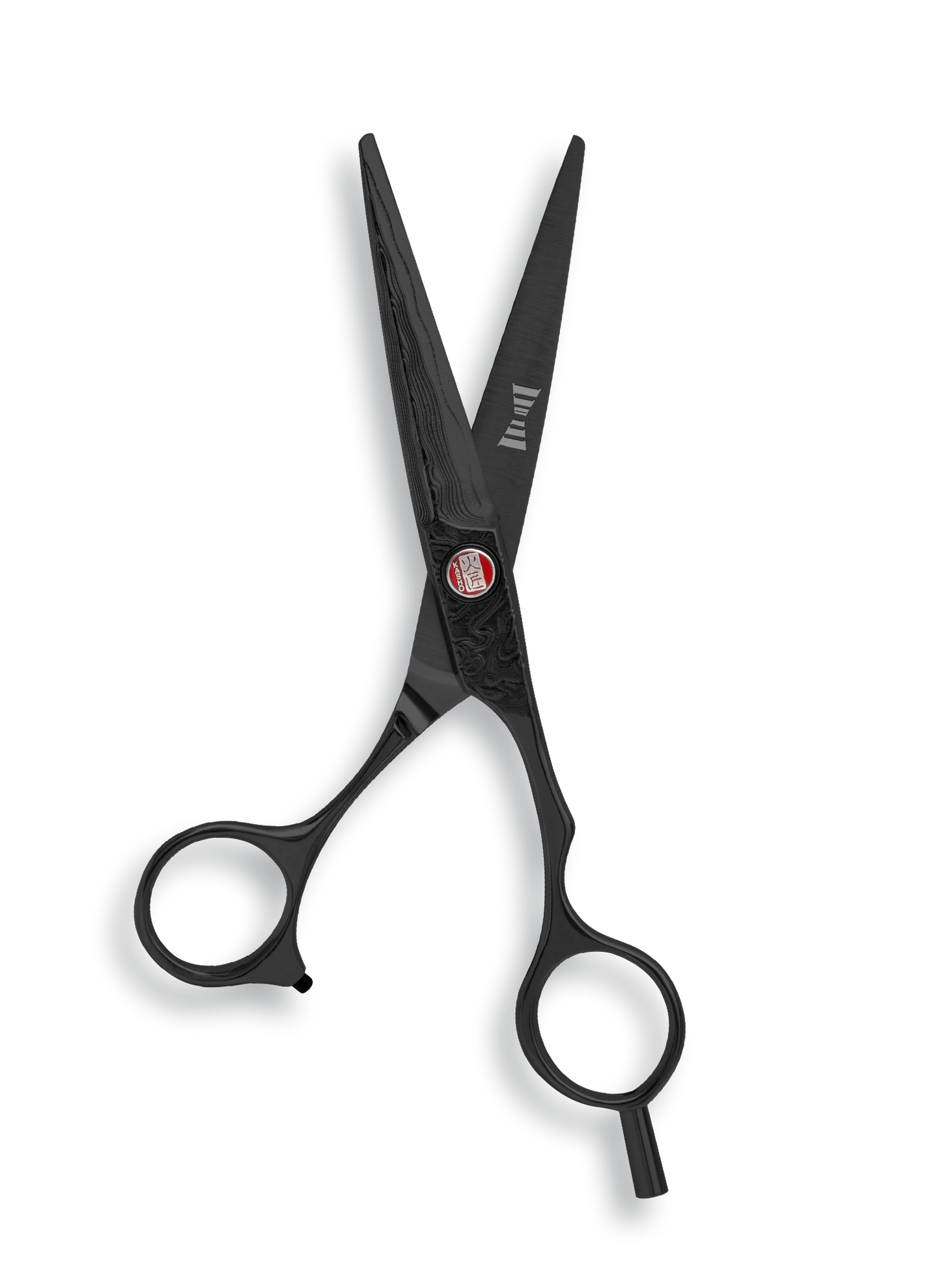 KASHO BLACK DAMASCUS 6" OFFSET SCISSOR – Damascus Series 6.0"