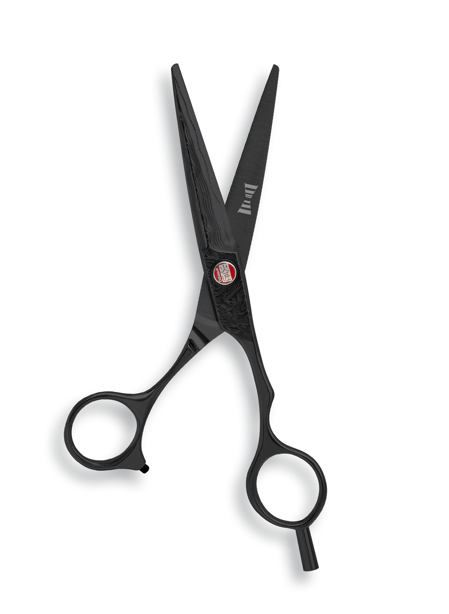 KASHO BLACK DAMASCUS 6" OFFSET SCISSOR – Damascus Series 6.0"