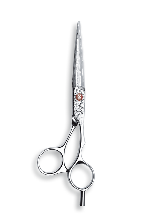 KASHO  DAMASCUS 6" OFFSET SCISSOR – Damascus Series 6.0"